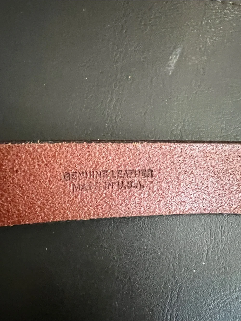 Izod Brown Leather Belt with Brushed Silver Buckle Size Small